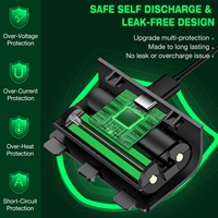 Zestawy akumulatorów 2X120 0mAh do konsoli Xbox Series X | S/Xbox One X/S + 4 pokrywy baterii do konsoli Xbox One zestaw ładujący za pomocą kabla USB 4